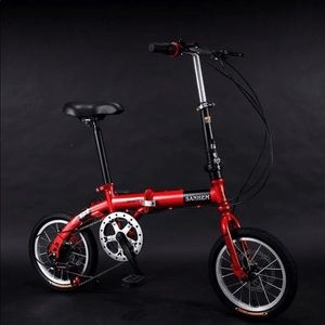Red Folding bike